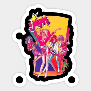 Jem and the hologram colour full Sticker